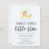 Twinkle Little Star Slapend Baby shower Kaart (Voorkant)