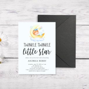 Twinkle Little Star Slapend Baby shower Kaart