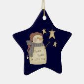 Twinkle Little Star Snowman-kerstversiering Keramisch Ornament (Rechts)