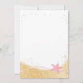 Twinkle Little Star Sparkle Starfish Uitnodiging (Achterkant)
