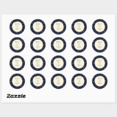 Twinkle Little Star Starry Sky & Moon Baby shower Ronde Sticker (Vel)