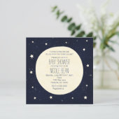 Twinkle Little Star Sterrenhemel & Maan Baby Showe Kaart (Staand voorkant)