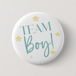 Twinkle Little Star Team Boy Blauw Geslacht onthul Ronde Button 5,7 Cm