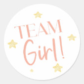 Twinkle Little Star Team Boy Blauw Geslacht onthul Ronde Sticker (Voorkant)