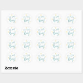 Twinkle Little Star Team Boy Blauw Geslacht onthul Ronde Sticker (Vel)