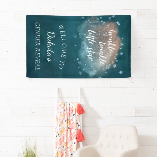 Twinkle Little Star | Turquoise Groen en Taupe Bru Spandoek (Insitu)