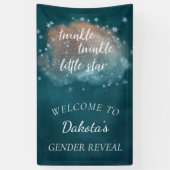 Twinkle Little Star | Turquoise Groen en Taupe Bru Spandoek (Verticaal)