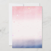 Twinkle Little Star Unicorn Baby shower Kaart (Achterkant)