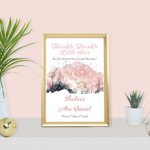 Twinkle Little Star Unicorn Baby's zijn een zoete  Poster