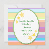 Twinkle Little Star Unisex Baby Shower-uitvindinge Kaart (Voorkant)
