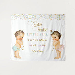 Twinkle Little Star Vintage Baby Geslacht Neutraal Wandkleed