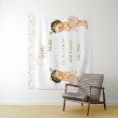Twinkle Little Star Vintage Baby Tweeling Meisjes Wandkleed (In situ)