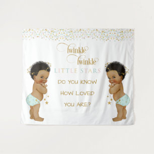 Twinkle Little Star Vintage Tweeling Jongens Etnis Wandkleed