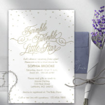 Twinkle Little Star Virtual Gold White-Baby shower
