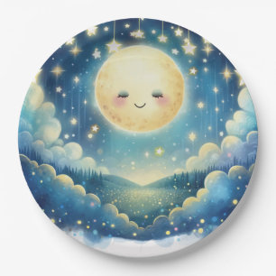 Twinkle Little Star Watercolor Baby Borrel Papieren Bordje
