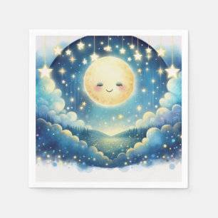 Twinkle Little Star Watercolor Baby Borrel Servet