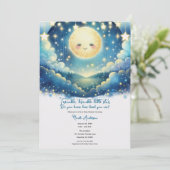 Twinkle Little Star Waterverf Baby shower Kaart (Staand voorkant)