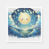 Twinkle Little Star Waterverf Baby shower Servet (Voorkant)