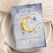 Twinkle Little Star Waterverf Moon Baby shower Kaart