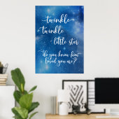 Twinkle Little Star Weet Je Hoe Geliefd Je Bent? Poster (Thuiskantoor)
