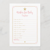 Twinkle Little Star wil Baby Pink Gold Advieskaart (Voorkant)