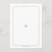 Twinkle Little Star wil Baby Pink Gold Advieskaart (Achterkant)