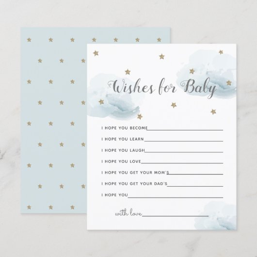 Twinkle Little Star wil babyblauw advies (Voorkant / Achterkant)
