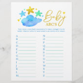 Twinkle Little StarABCs Party Game Baby shower Flyer (Voorkant)