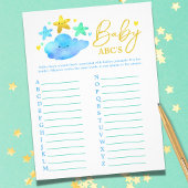 Twinkle Little StarABCs Party Game Baby shower Flyer