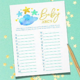 Twinkle Little StarABCs Party Game Baby shower Flyer
