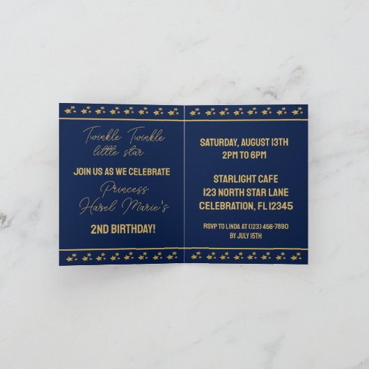 Twinkle Little Starry Prinses Meisje Verjaardag (Binnen)