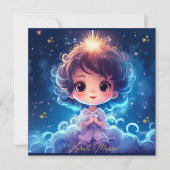 Twinkle Little Starry Prinses Meisje Verjaardag Bedankkaart (Voorkant)