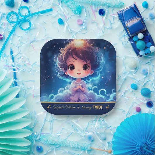 Twinkle Little Starry Prinses Meisje Verjaardag Papieren Bordje (Feest)