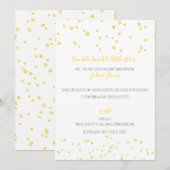 Twinkle Little Stars Baby Shower Invitations Kaart (Voorkant / Achterkant)