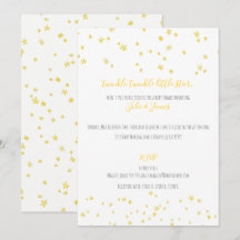 Twinkle Little Stars Baby Shower Invitations