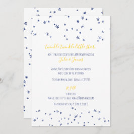 Twinkle Little Stars Baby Shower Invitations Kaart