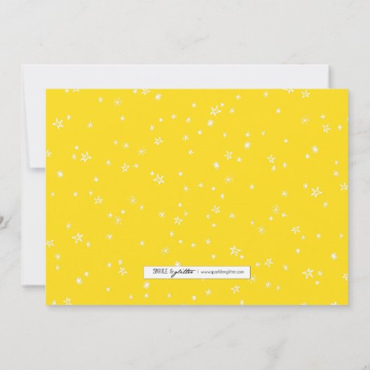 Twinkle Little Stars Baby Shower Invitations Kaart (Achterkant)