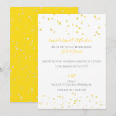 Twinkle Little Stars Baby Shower Invitations Kaart (Voorkant / Achterkant)