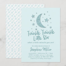 Twinkle Little Stars Mint Baby shower