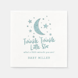 Twinkle Little Stars Mint Baby shower Servet