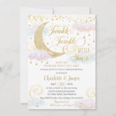 Twinkle Little Stars Roze Geslacht Onthullen Douch Kaart (Voorkant)