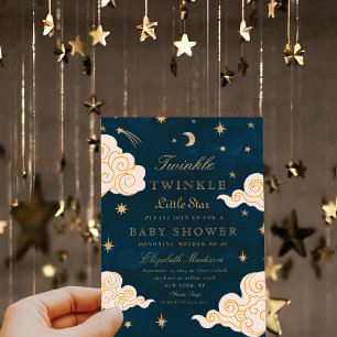 Twinkle Little Stars Schattige Moon Baby shower Kaart