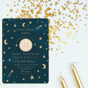 Twinkle Little Stars Schattige Moon Baby shower Kaart