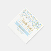 Twinkle Little Stars Twin Baby shower blauw & goud Servetten (Hoek)