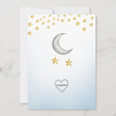 Twinkle Little Stars, twin baby shower Kaart (Achterkant)