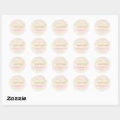 Twinkle Little Stars Twins Baby shower Pink Gold Ronde Sticker (Vel)