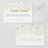 Twinkle Little Stars Twins Luier Raffle Informatiekaartje (Voorkant / Achterkant)