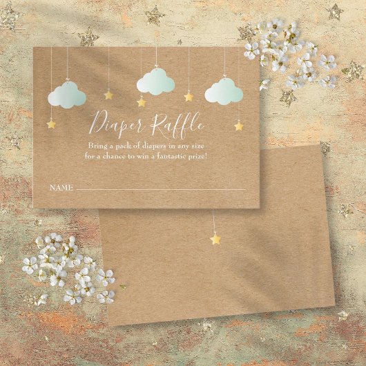 Twinkle luier Raffle Baby shower Informatiekaartje