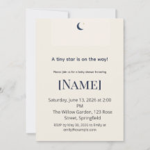 Twinkle Minimal Baby Shower, Bewerkbaar