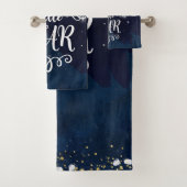 Twinkle Nest Star Celestial Starry Whimsical Sky Bad Handdoek (Insitu)